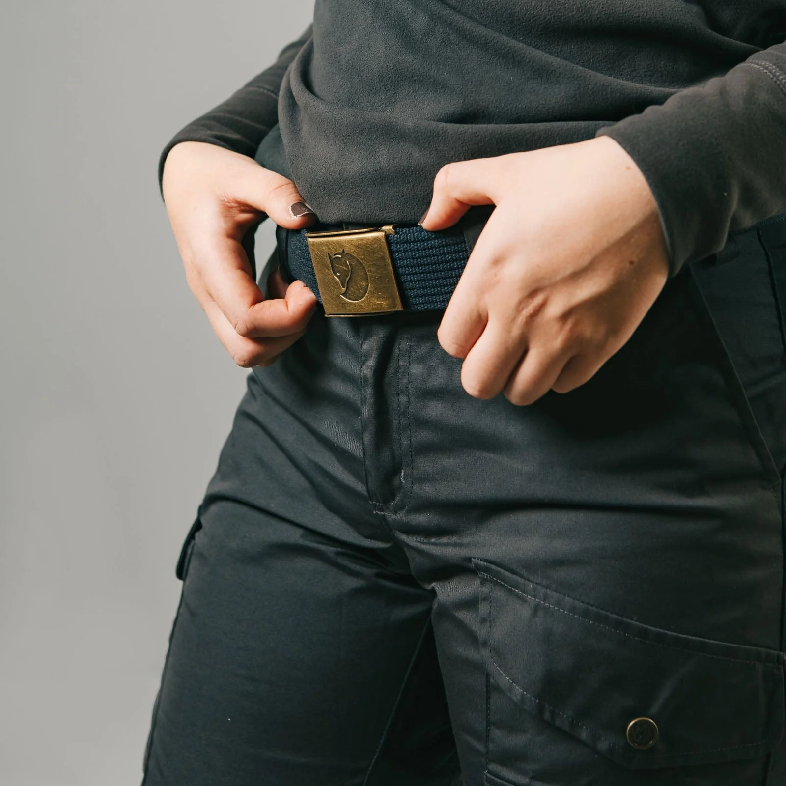 Canvas Brass Belt 4cm - Image 3